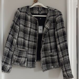 Adrianna Papell Monochrome Tweed Jacket